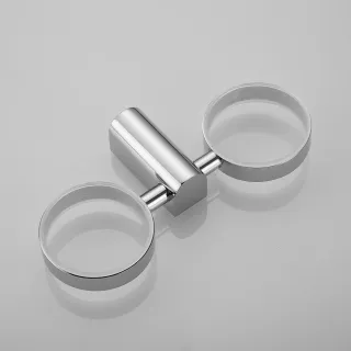 Стакан двойной для ванной комнаты Rose RG1722 хром